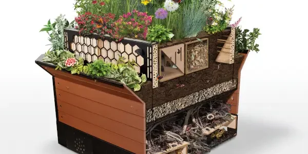 Patented BioCube cut-through to reveal over 10 habitats