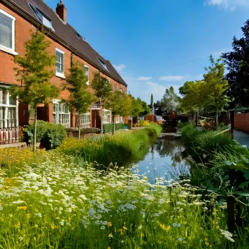 City council constructed swale with SuDS Turf