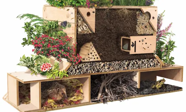 Patented WildPod cut through to reveal its 10 habitats